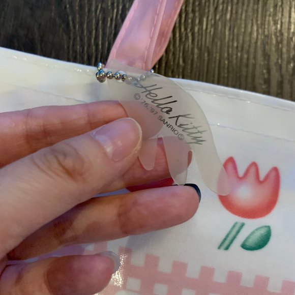 VINTAGE 1997 HELLO KITTY PLASTIC TOTE BAG - Picture 5 of 14